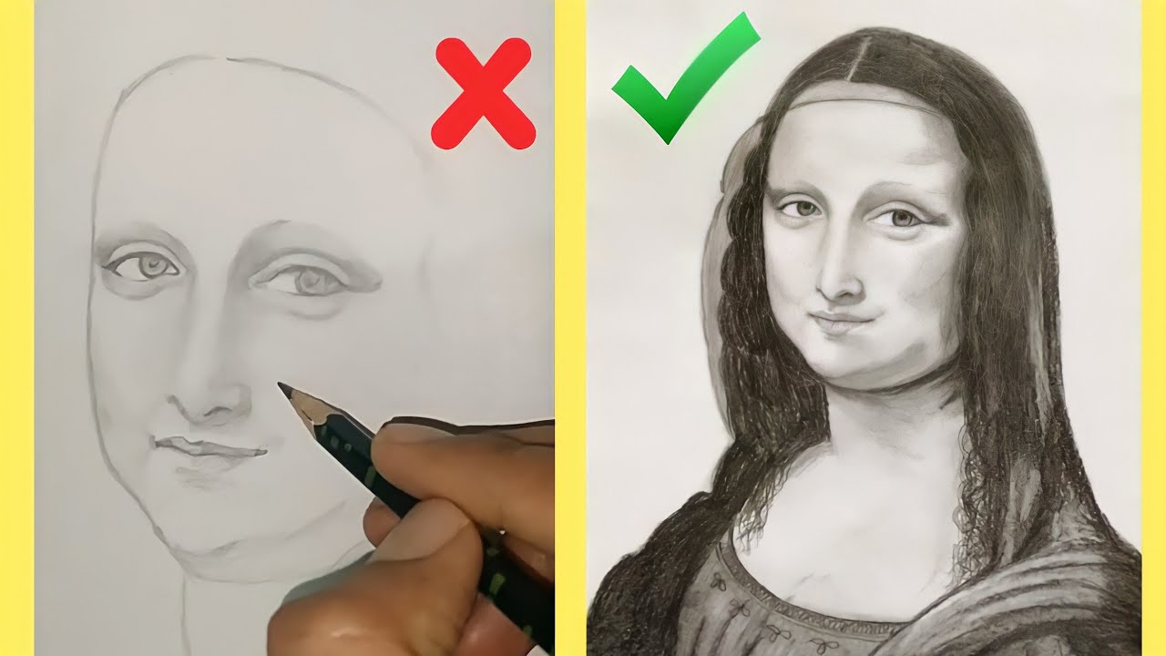 How to Draw Great Art No 2. MONA LISA. Happy Drawing! with Frank Rodgers -  YouTube