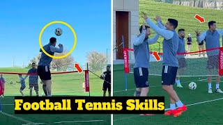 Lionel Messi Shows Skills in Football Tennis with Suarez Busquets and Alba at Inter Miami Training 🔥