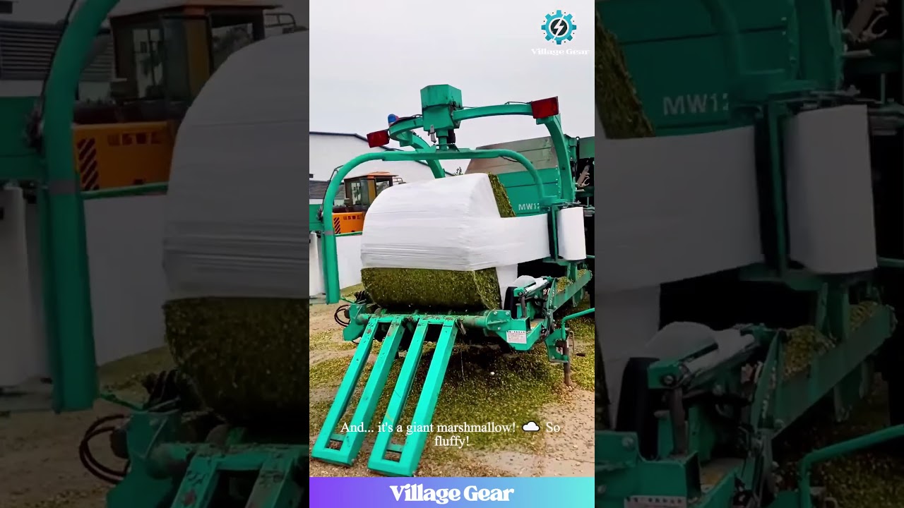 This Hay Bale Wrapper is My New Favorite Satisfying Machine! 😂 Giant Marshmallows! 