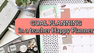 GOAL PLANNING // Happy Planner Productivity Spread // Plan With Me // Teacher Planner Layout