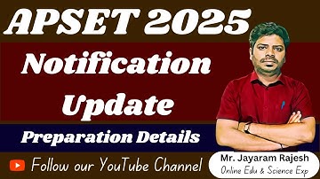 APSET Exam | APSET 2025 Notification Details | Paper 1 and Paper 2 Preparation Details | O.S.C