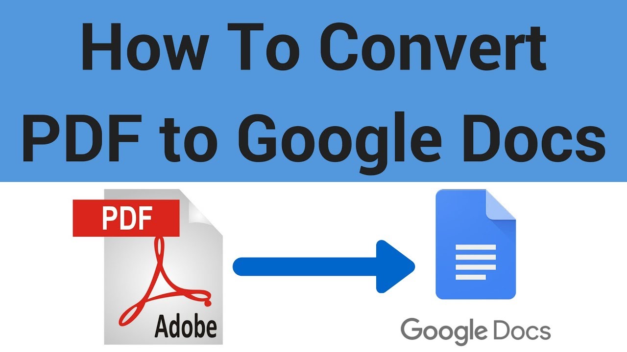 How to Convert a PDF to a Google Doc - YouTube
