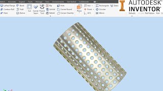 Autodesk Inventor Tutorial for Beginners - Perforated metal -Practice Part