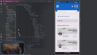 ASMR Coding - LinkedIn UI with Flutter - No Talking