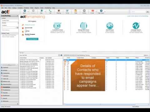 Swiftpage Act! v17 CRM Walkthrough - Emarketing with Smart Tasks