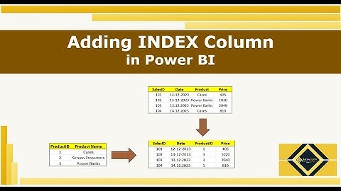Adding INDEX Column | Power Query | Power BI