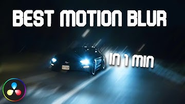 How To Add MOTION BLUR To a Clip in Davinci Resolve