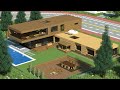 【Minecraft】 Wooden Modern House Tutorial ㅣ Modern City #24
