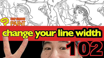 How to change your LINE ART WIDTH in CLIP STUDIO PAINT.