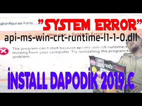 Install Dapodik 2019.c Error harus Update System Windowsnya
