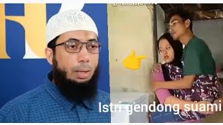 LUCU ISTRI GENDONG SUAMI. PENOPANG KELUARGA & MENCARI NAFKAH