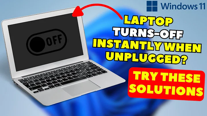 FIXED: Windows Laptop Turns Off When Unplugged even with New Battery