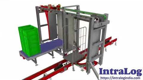 Loading Stack Of Totes On Trolleys On Conveyors
