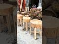 Solid wooden foot stool