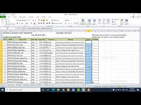 Video Excel: Hướng dẫn sử dụng hàm Vlookup - youtube