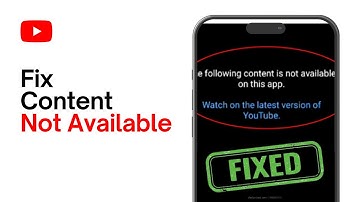 How to Fix the Following Content is Not Available on This App YouTube ⚠️