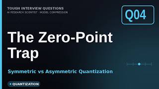 LLM Quantization Zero-Point Explained: Why Asymmetric Weights Cost Compute AI Interview Question