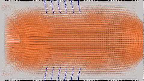 IBM simulation of flow through flexible beams