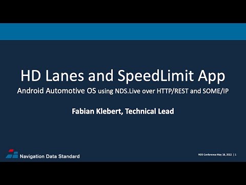 NDS Public Conference 2022 - NDS.Live demonstration of HD Lanes & Speed Limits