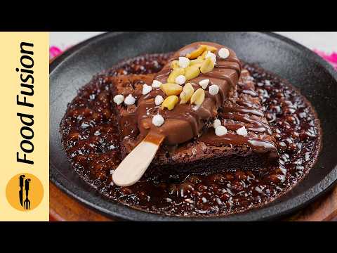 Vanilla Hazelnut Brownie Sizzler Recipe by Food Fusion