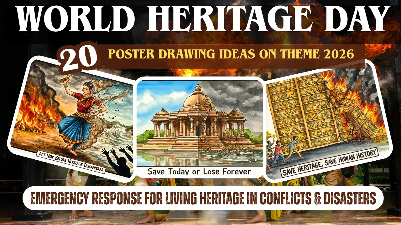 World Heritage Day 2026 Poster Ideas 🔥 | Theme-Based Drawings for ...