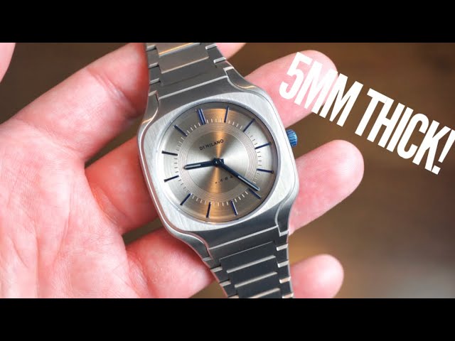 D1 MILANO Titanium Square Case Watch Review - 5MM THIN! 