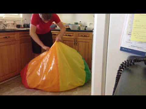 Popping and Destroying 6 Foot Beach Ball