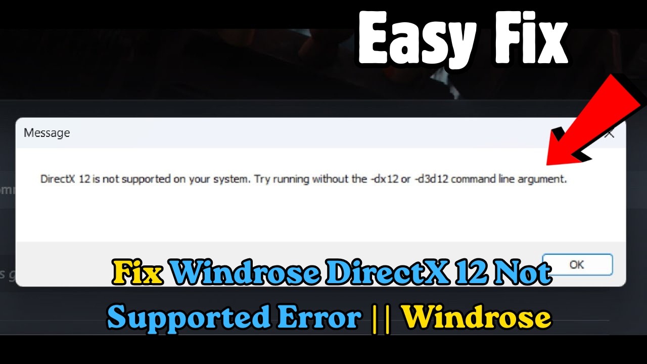 Fix Windrose DirectX 12 Not Supported Error || Windrose - YouTube