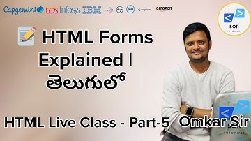 HTML Full Course in Telugu Part-5 | HTML Forms Explained Step-by-Step | sor tutorials