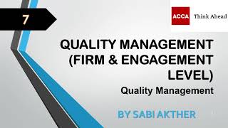 ACCA I Advanced Audit & Assurance (AAA) I Quality Management - AAA Lecture 7 screenshot 5