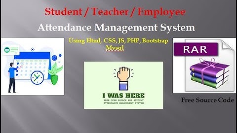 Attendance management system using PHP project with source code