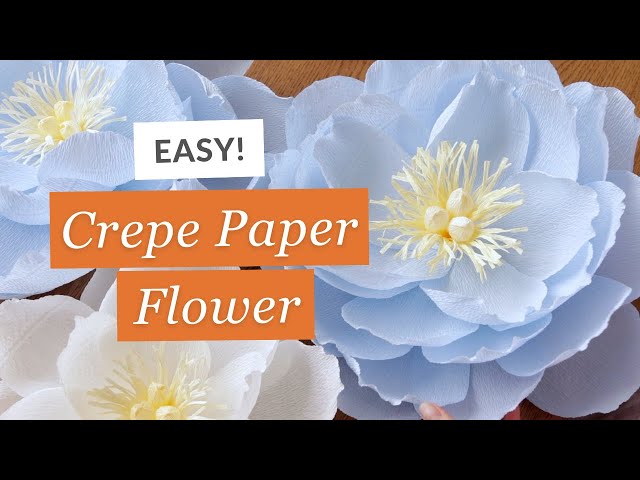 How to make LARGE CREPE PAPER FLOWERS (EASY!)  DIY wall decoration with  crepe paper 