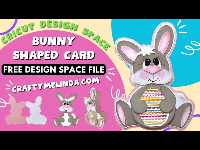 Cricut Card Bunny Shaped Design Space File. Free Cricut Card