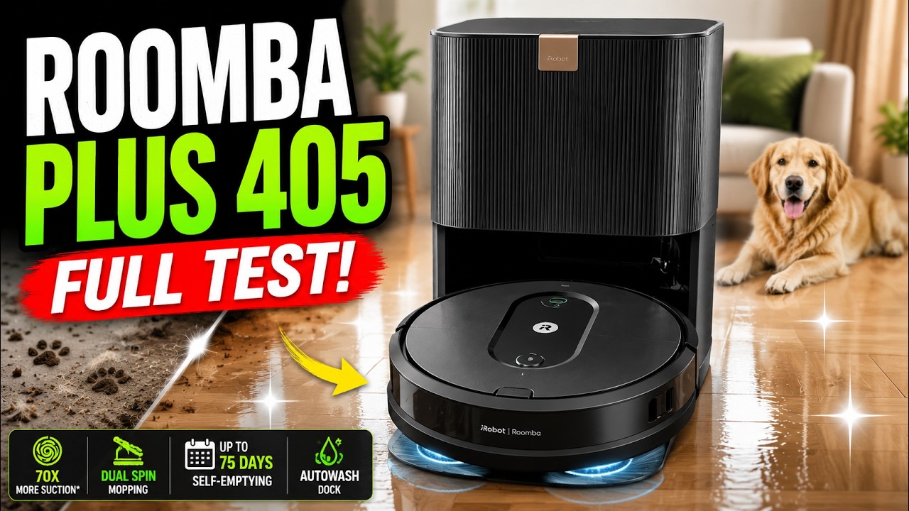 Best70X Suction?! iRobot Roomba Plus 405 FULL TEST – Vacuum & Mop