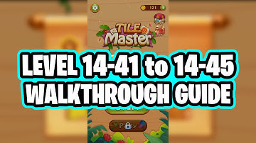 Tile Master Game Level 14-41 to 14-45 Cactus Gameplay