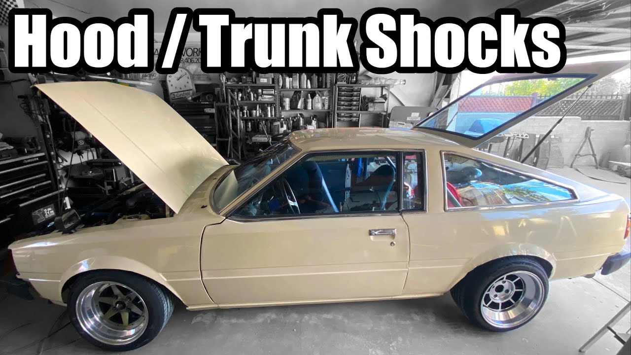 Hood shock retrofit and Trunk Shock replacement AE86 KE70 TE72 YouTube
