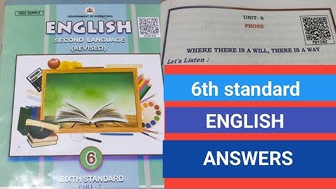 6th std# English # Unit.6 Prose ***Where there is a will, there is a way*** Answers