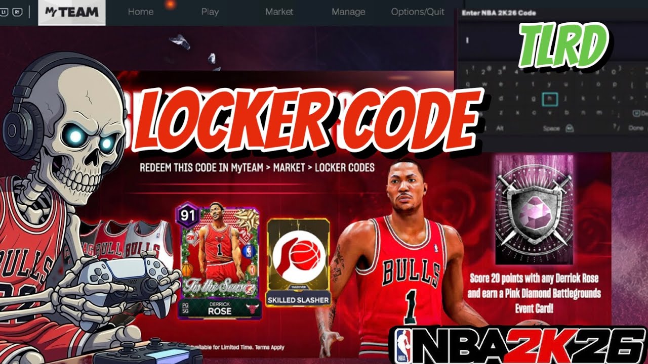 D-Rose Locker Code. Derrick Rose retirement locker code for NBA2K26.