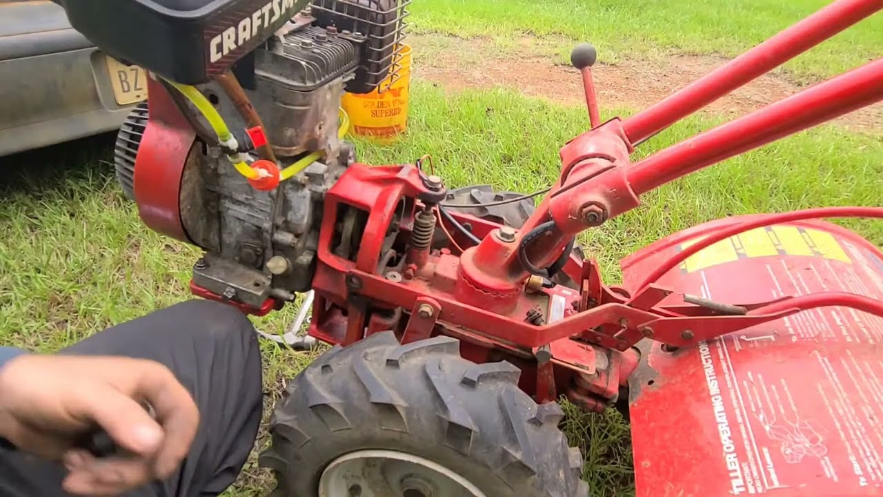 Troy bilt horse tiller with decarboned valves 7hp i/c briggs YouTube