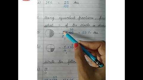 Class - V Chapter - 8 ( Percentage) Ex. - 8(A)