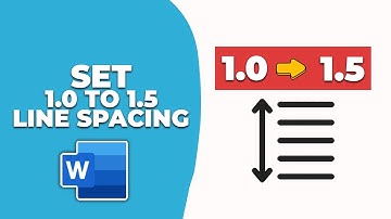 How to set 1.0 to 1.5 line spacing in Word | Step By Step Guide