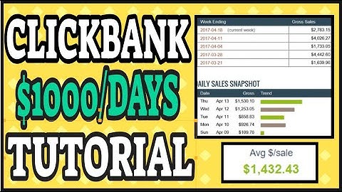 Clickbank Tutorial For Beginners Affiliate Marketing Commissions - $1000 Day Training