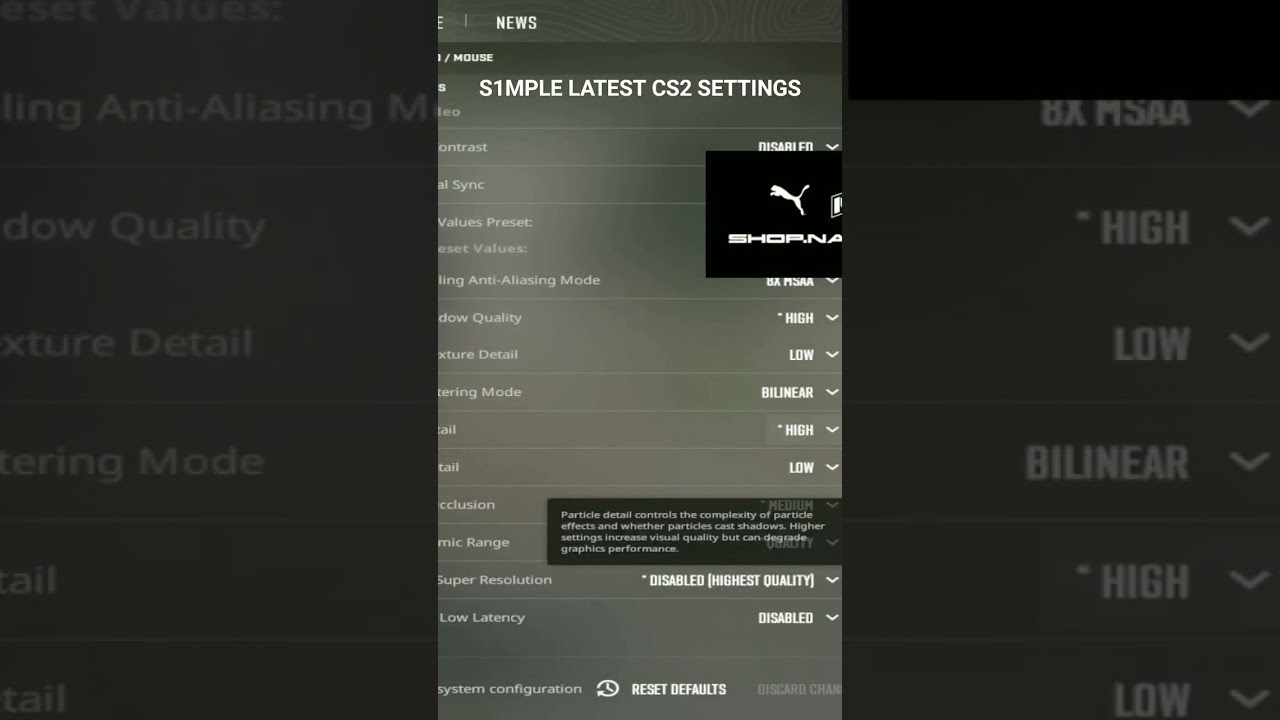 s1mple cs2 settings | LATEST SETTINGS | 