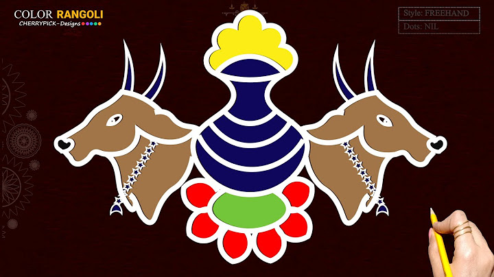 Mattu Pongal Kolam |Sankranthi Gangireddu | Basavanna Muggulu| Cherrypick Designs-Color Rangoli