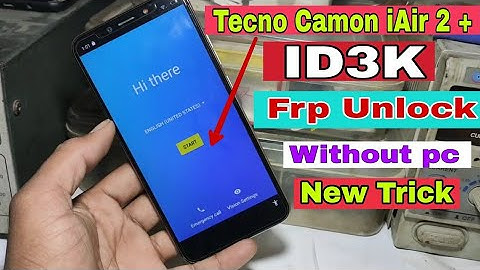 Tecno Camon iAIR 2+ ( ID3K ) FRP Unlock Without Pc Google Account Bypass 2021/mobile wala Bhaiya