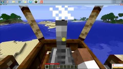 flying a airship with steampunk mod