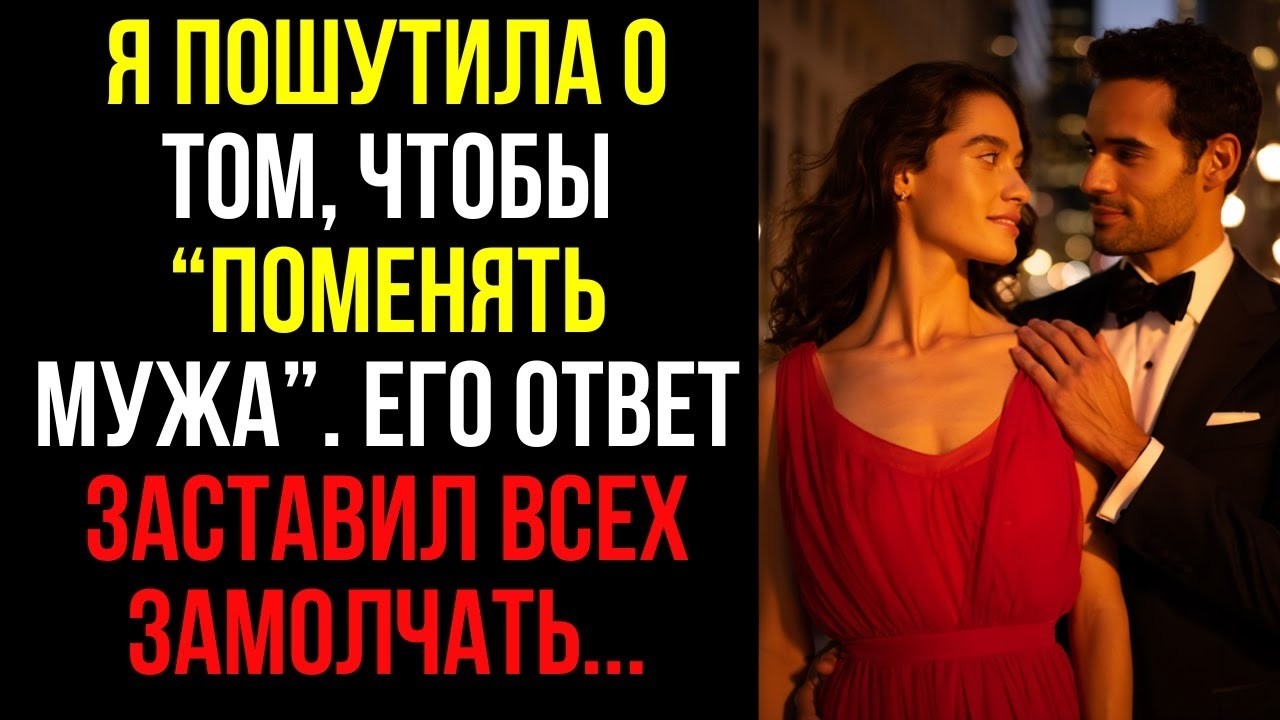 Я пошутила о том, чтобы “поменять мужа”. Его ответ заставил всех замолчать...