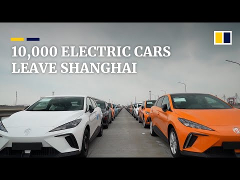 China’s largest shipment of electric vehicles sets sail from shanghai port