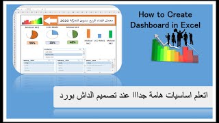 مهارات واسرار هامه جدا لانشاء داش بورد بشكل احترافى فى الاكسل  Dashboard in Excel