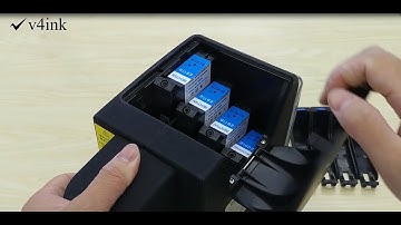 How to install v4ink Bentsai EB21B Ink Cartridges into B80 Wide Format Inkjet Printer